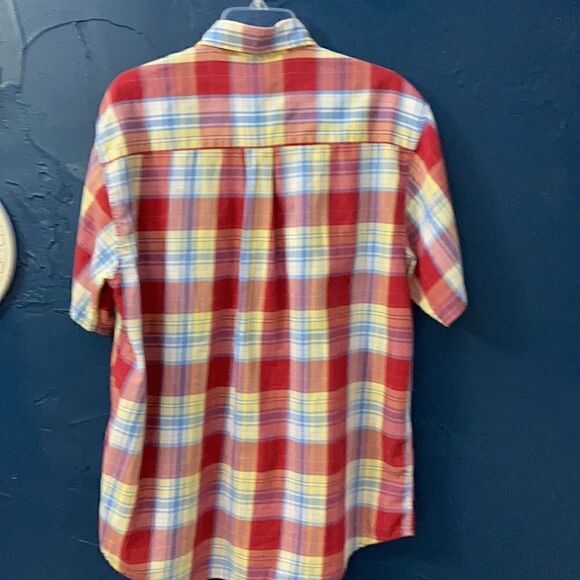 🎁Alexander Julian Colours style Thomaston Twill Plaid Shirt Size L - Picture 5 of 5